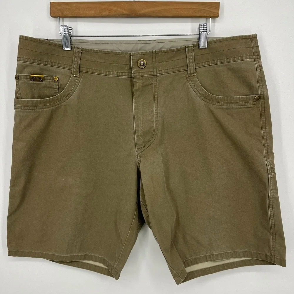 Kuhl Shorts Men's Size 38 Brown Vintage Patina Dye‎ Outdoors Hiking Pockets